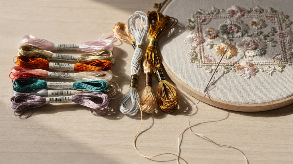 Нитки для вышивки: мулине, шёлк, металлизированные — что купить для разных техник